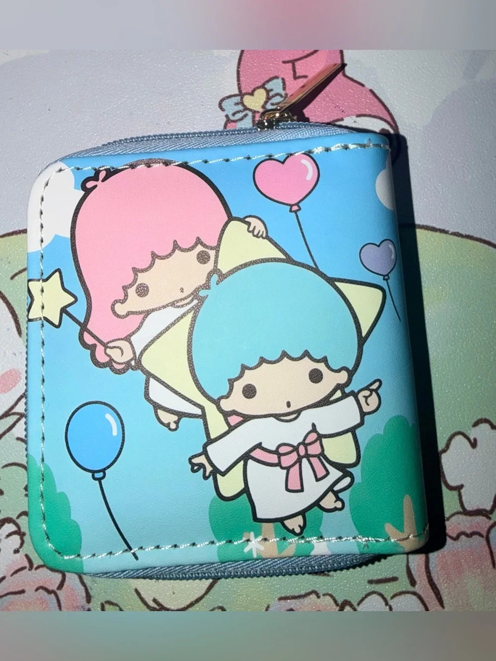⭐️NWOT Little Twin Stars Zip Wallet - Blue Pink